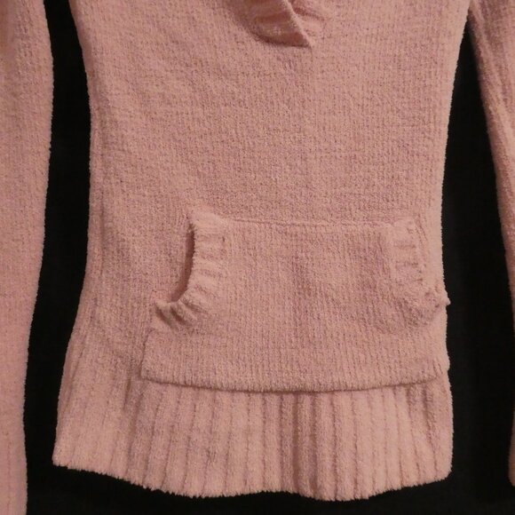 CASA NOVA - Limited Edition | medium | Pink Hooded Chenille V-Neck Sweater - Picture 8 of 15